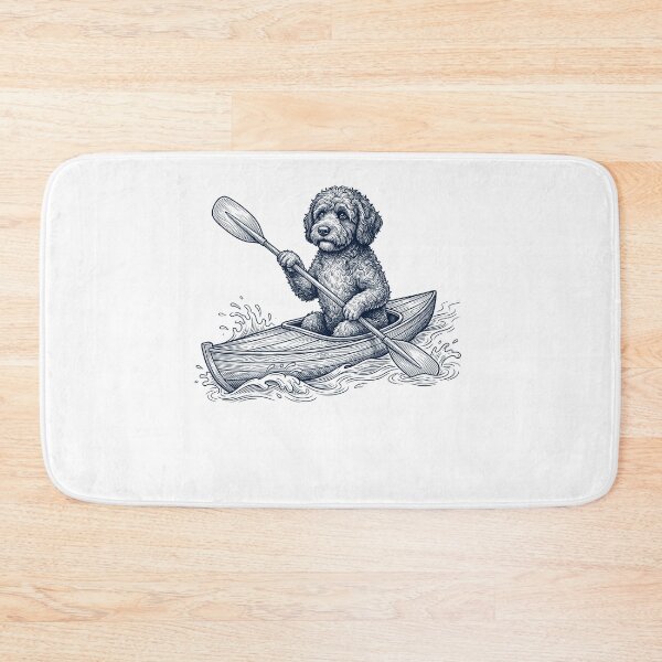Item preview, Vintage Portuguese Water Dog Kayaking Water Sports Dog Lover designed and sold by DoodleTortle.
