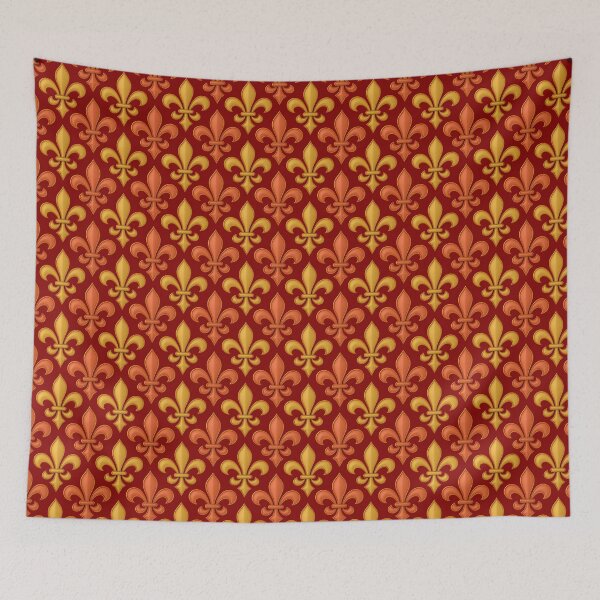 Item preview, Red Orange Yellow Fleur-de-lis Design designed and sold by PatternTitan.