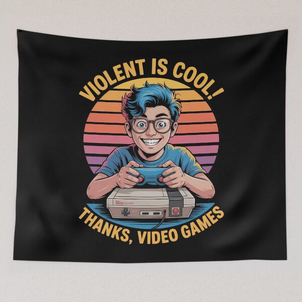 Item preview, Violence Is Cool Thanks Video Games Funny designed and sold by creatinkhavnica.