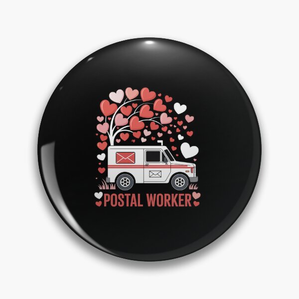 Item preview, Postal Worker Valentine's Day Postal Truck Mailman designed and sold by RonnasJackson.