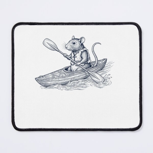 Item preview, Vintage Rat Kayaking Water Sports Animal Lover designed and sold by DoodleTortle.