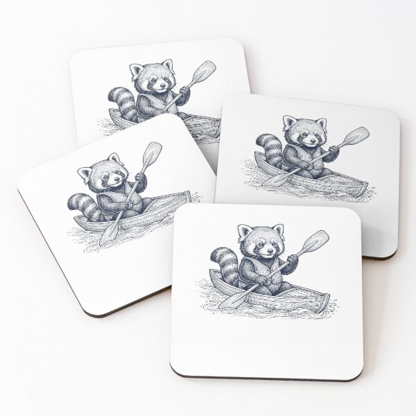 Item preview, Vintage Red Panda Kayaking Water Sports Animal Lover designed and sold by DoodleTortle.