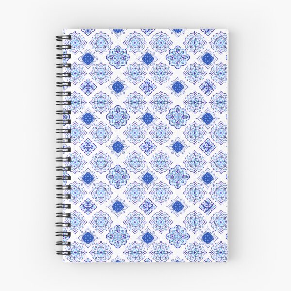 Item preview, Abstract Blue and White Moroccan Geometric Tile Pattern designed and sold by CreativeCanvas8.