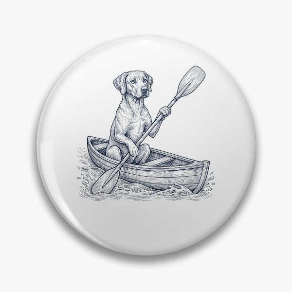 Item preview, Vintage Rhodesian Ridgeback Kayaking Water Sports Dog Lover designed and sold by DoodleTortle.