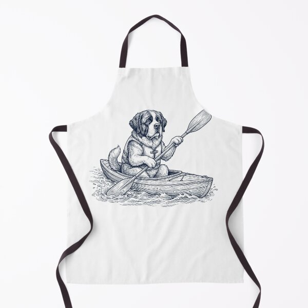 Item preview, Vintage Saint Bernard Kayaking Water Sports Dog Lover designed and sold by DoodleTortle.