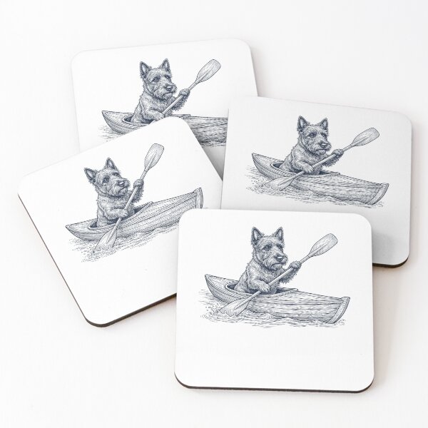 Item preview, Vintage Scottish Terrier Kayaking Water Sports Dog Lover designed and sold by DoodleTortle.