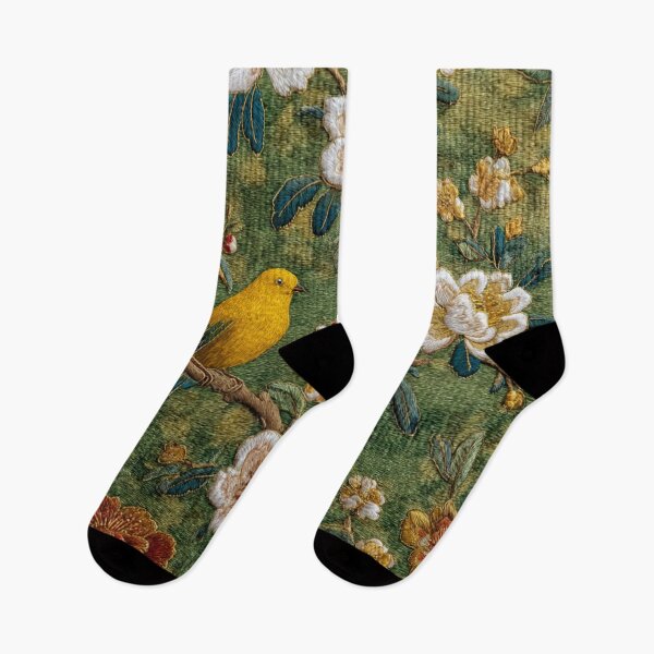 Item preview, Green Silk Floral Birds Embroidery Gentle Chinese Carpet designed and sold by GrinGalore.