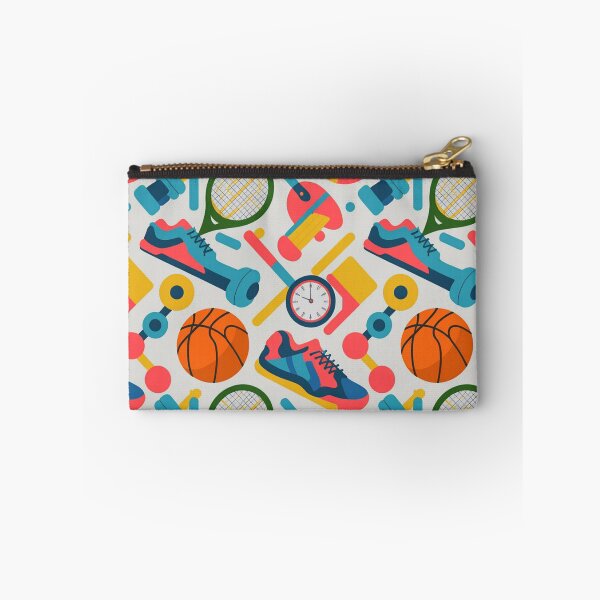 Item preview, Vibrant Sports Seamless Pattern – Sneakers, Dumbbells, Basketballs & Tennis Rackets designed and sold by Midnight Veil Designs.