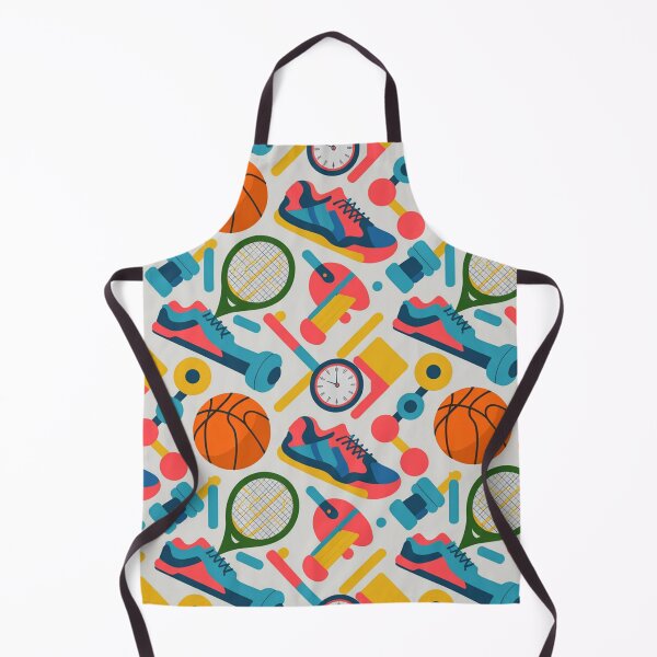 Item preview, Vibrant Sports Seamless Pattern – Sneakers, Dumbbells, Basketballs & Tennis Rackets designed and sold by Midnight Veil Designs.