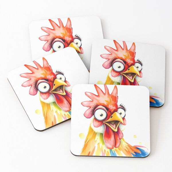 Item preview, Surprised rooster designed and sold by Serene Strokes Art.