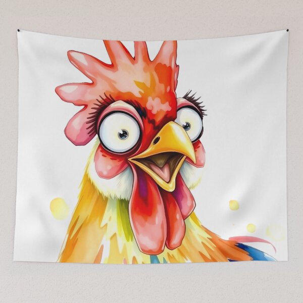 Item preview, Surprised rooster designed and sold by Serene Strokes Art.