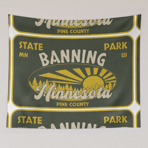 Item preview, Banning State Park, Pine County, Minnesota, badge design designed and sold by Wanderful-roads.
