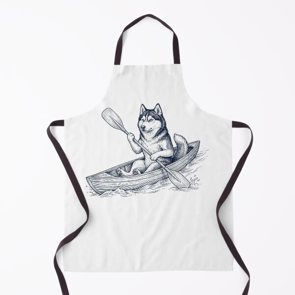 Item preview, Vintage Siberian Husky Kayaking Water Sports Dog Lover designed and sold by DoodleTortle.
