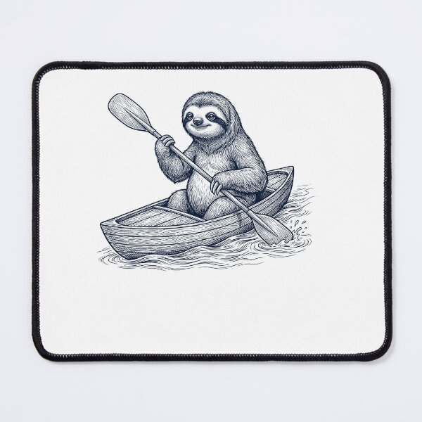Item preview, Vintage Sloth Kayaking Water Sports Animal Lover designed and sold by DoodleTortle.