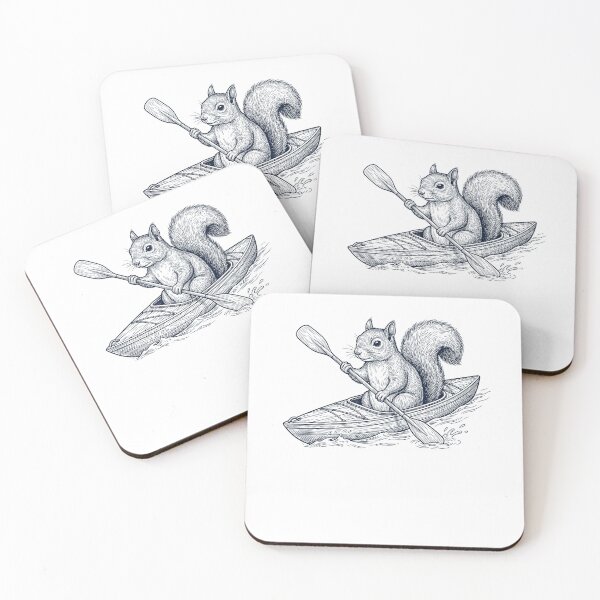 Item preview, Vintage Squirrel Kayaking Water Sports Animal Lover designed and sold by DoodleTortle.