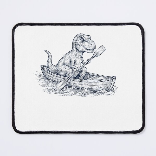 Item preview, Vintage T Rex Dinosaur Kayaking Water Sports Animal Lover designed and sold by DoodleTortle.