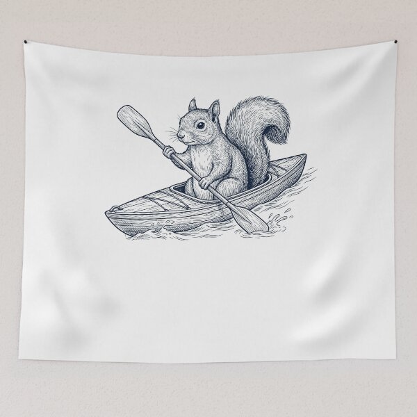 Item preview, Vintage Squirrel Kayaking Water Sports Animal Lover designed and sold by DoodleTortle.