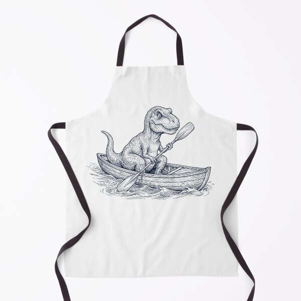 Item preview, Vintage T Rex Dinosaur Kayaking Water Sports Animal Lover designed and sold by DoodleTortle.