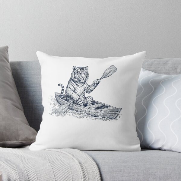 Item preview, Vintage Tiger Kayaking Water Sports Animal Lover designed and sold by DoodleTortle.
