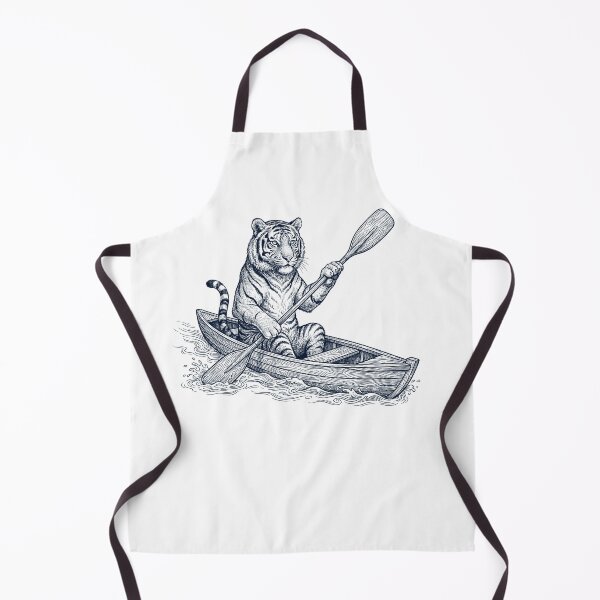 Item preview, Vintage Tiger Kayaking Water Sports Animal Lover designed and sold by DoodleTortle.