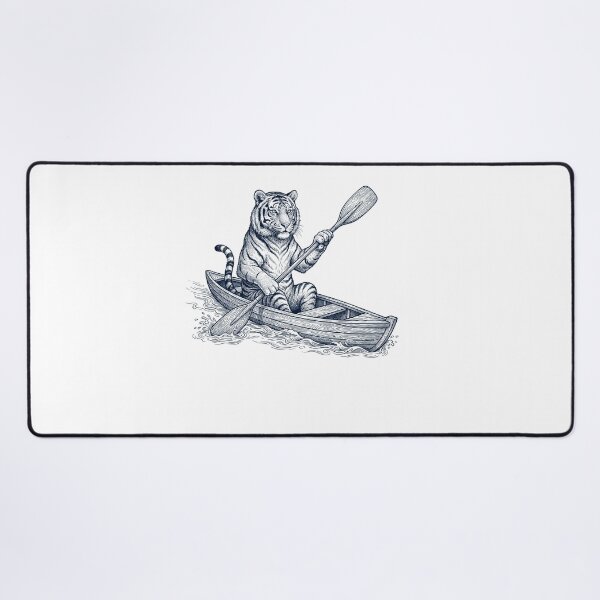 Item preview, Vintage Tiger Kayaking Water Sports Animal Lover designed and sold by DoodleTortle.