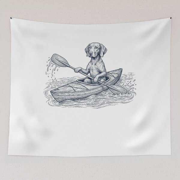 Item preview, Vintage Vizsla Kayaking Water Sports Dog Lover designed and sold by DoodleTortle.