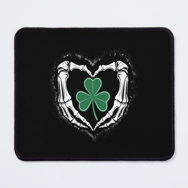 Item preview, St Patricks Day Shamrock Skeleton Hand Heart designed and sold by RonnasJackson.