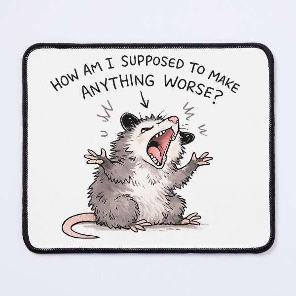 Item preview, Funny Opossum Meme Shirt, How Am I Supposed To Make Anything Worse, Chaotic Energy Animal, Sarcastic Humor Tee, Trash Panda Vibes designed and sold by Harbidge.