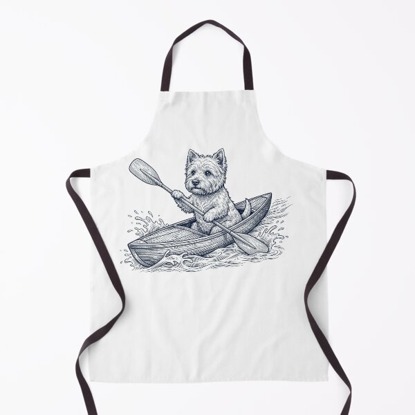 Item preview, Vintage West Highland White Terrier Kayaking Water Sports Dog Lover designed and sold by DoodleTortle.