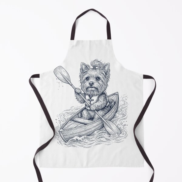 Item preview, Vintage Yorkshire Terrier Kayaking Water Sports Dog Lover designed and sold by DoodleTortle.