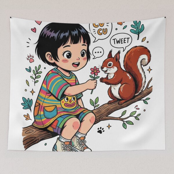 Item preview, The Girl on the Branch designed and sold by PP&RAINBOW SHOP.