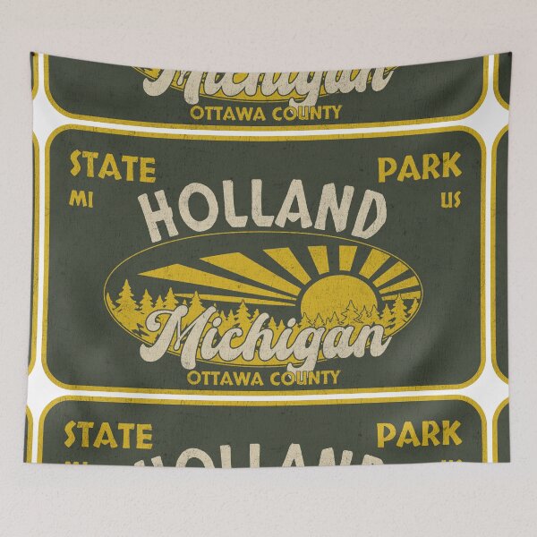 Item preview, Holland State Park, Ottawa County, Michigan, badge design designed and sold by Wanderful-roads.