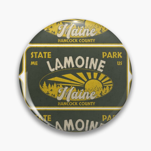 Item preview, Lamoine State Park, Hancock County, Maine, badge design designed and sold by Wanderful-roads.