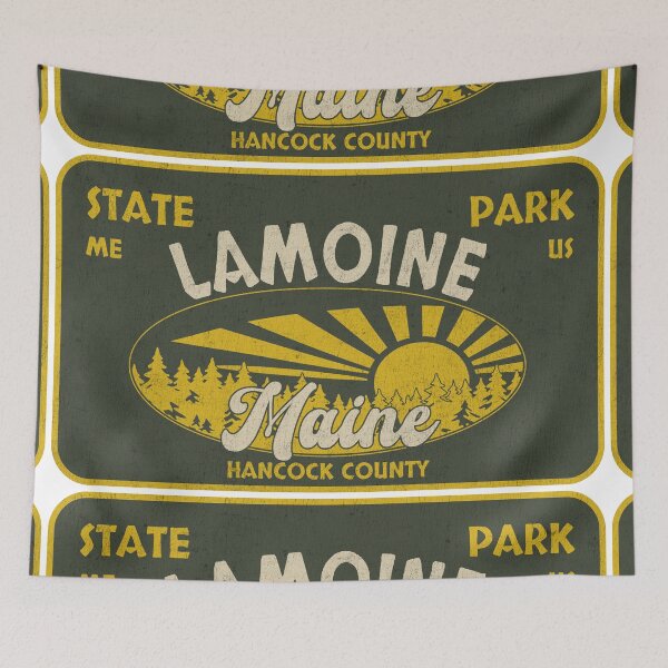 Item preview, Lamoine State Park, Hancock County, Maine, badge design designed and sold by Wanderful-roads.