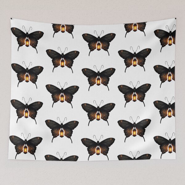 Item preview, Butterfly with a Lantern – Magical Night Light Aesthetic designed and sold by Ragnarok-Tee.