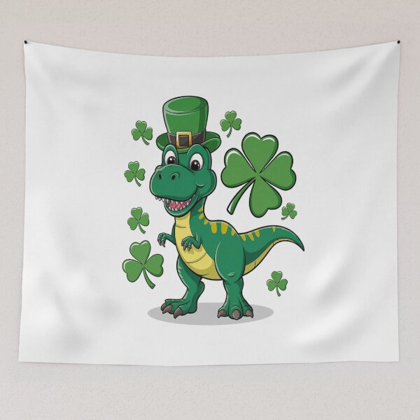 Item preview, St Patricks Day Dinosaur Shamrock Leprechaun Hat designed and sold by RonnasJackson.