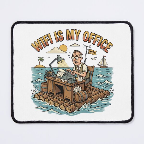 Item preview, WiFi Is My Office Funny Retro Remote Work T-Shirt Design designed and sold by urbinet.