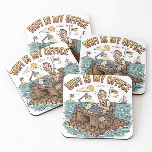 Item preview, WiFi Is My Office Funny Retro Remote Work T-Shirt Design designed and sold by urbinet.