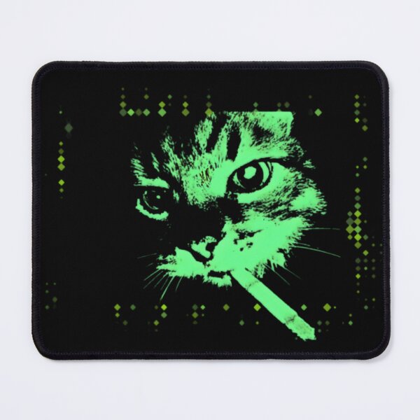 Item preview, Neon Green Cat Cyberpunk designed and sold by BOYSMHS2000.