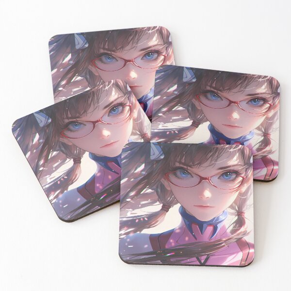 Item preview, Mari Makinami Neon Genesis Evangelion Red Glasses Close Up Focus designed and sold by 108Recordings.