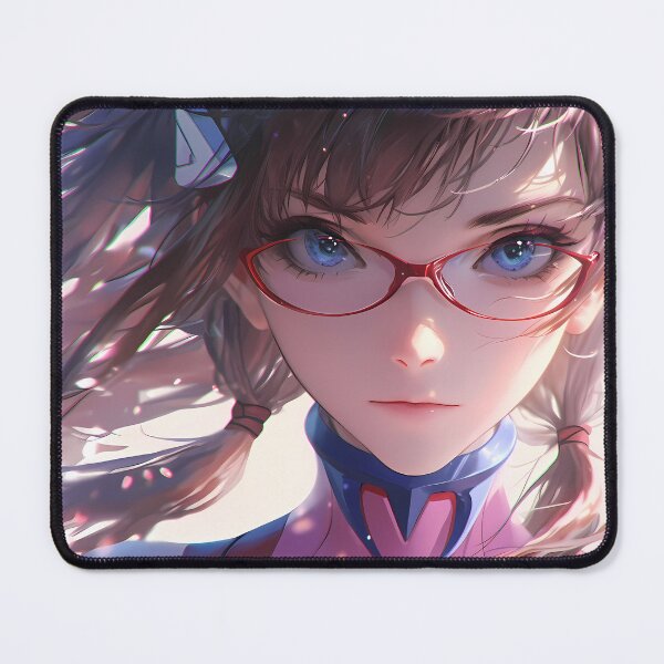 Item preview, Mari Makinami Neon Genesis Evangelion Red Glasses Close Up Focus designed and sold by 108Recordings.