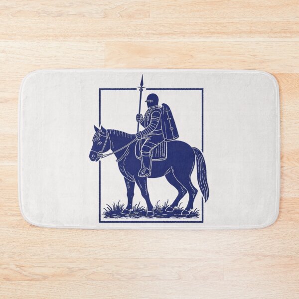 Artikelvorschau, Mittelalterlicher Ritter zu Pferd – Minimalistisches Krieger-Silhouette-Design entworfen und verkauft von Kavya Art.