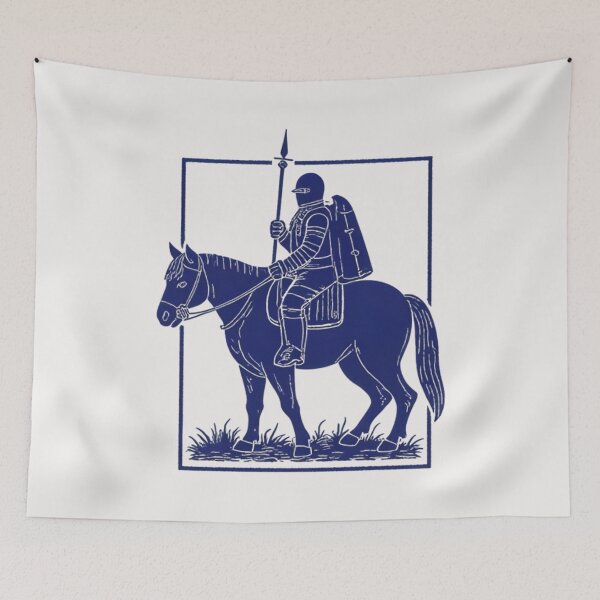 Item preview, Medieval Knight on Horse – Minimalist Warrior Silhouette Design designed and sold by Kavya Art.