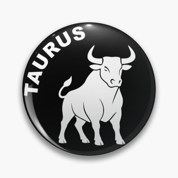 Item preview, Taurus Bull - Zodiac Sign In Negative Circle Bold Art designed and sold by The Bold Line Studio.