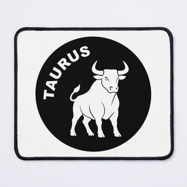 Item preview, Taurus Bull - Zodiac Sign In Negative Circle Bold Art designed and sold by The Bold Line Studio.