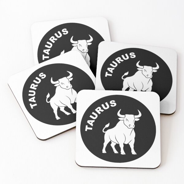 Item preview, Taurus Bull - Zodiac Sign In Negative Circle Bold Art designed and sold by The Bold Line Studio.