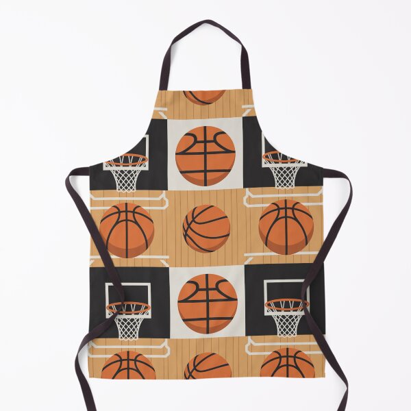Item preview, Basketball Court Seamless Pattern – Hoops, Backboards & Basketballs designed and sold by Midnight Veil Designs.