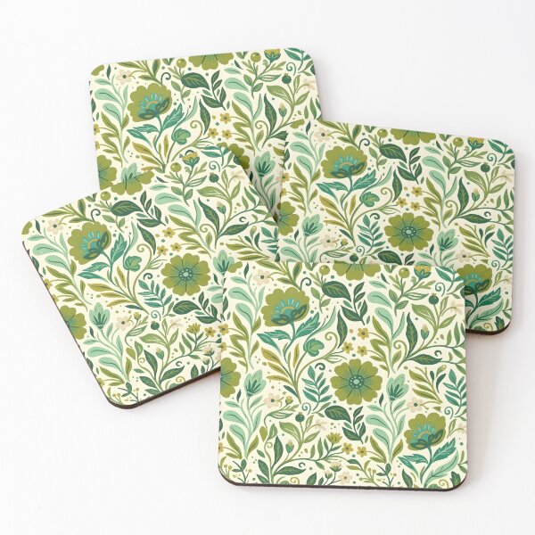 Item preview, Green Retro Floral designed and sold by GraphicsClub.