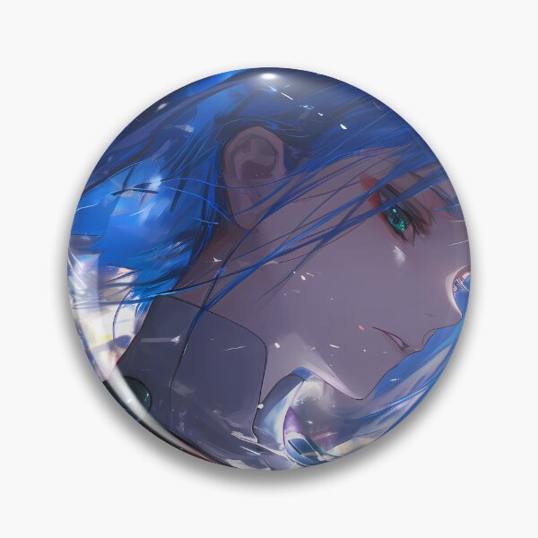 Item preview, Ichigo Darling In The Franxx Blue Hair Mecha Profile Portrait designed and sold by 108Recordings.