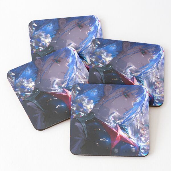 Item preview, Ichigo Darling In The Franxx Blue Hair Mecha Profile Portrait designed and sold by 108Recordings.